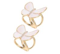 ifundom Boucles D'écharpe Surface Lisse et Maintien Sécurisé en Alliage de Zinc Blanc Lot de 2 Pièces pour Fêtes et Mariages