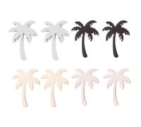 ifundom Boucles D'oreilles Pendantes Cocotier, Bijoux pour Femme en Acier Inoxydable, 4 Paires Multicolores, Accessoire Mode Élégant pour Fêtes et Quotidien