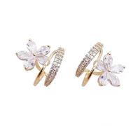 ifundom Boucles Oreilles à Griffes Triples pour Piercing Cartilage Design Fleur Grimpante Élégantes pour Femme