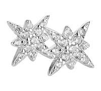 ifundom Boucles Oreilles Étoiles à Huit Branches pour Femmes Clous Légers Blanc Platine Bijoux Résistants Corrosion Mode pour Filles Cadeau Élégant