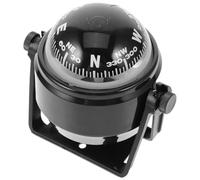 ifundom Boussole de Voiture Multifonctionnelle en Plastique Noir pour Tableau de Bord, Accessoire Pratique et Décoration Intérieure pour Bateau et Camion