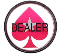 ifundom Bouton Dealer Poker Grand Format Acrylique pour Jeu de Jetons Poker Professionnel Indicateur Croupier Léger et Résistant pour Tournois et Parties