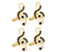 ifundom Boutons de Manchette pour Homme en Alliage avec Cristaux Motif Note de Musique 2 Paires Élégants pour Chemise Formelle Idéals pour Mariages Anniversaires et Événements
