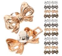 ifundom Boutons de Serrage pour Pantalon 16 Pcs Alliage Résistant Couleurs Doré, Argenté, Gunmetal et Bronze, Clips à Taille sans Couture, Pinces Sécurisées pour Jeans et Robes,