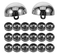 ifundom Boutons en Métal Argenté 20 MM pour Manteau et Blazer Lot de 20 Pièces Boutons Demi-Ronds Résistants à L'Usure Adaptés pour Vêtements et Couture DIY