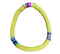 ifundom Bracelet Argile Polymère Bohème Bracelet Doux et Étanche pour Couple Corde Extensible Jaune Cadeau Saint Valentin pour Filles et Amis