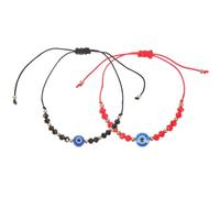 ifundom Bracelet Couple Réglable à Cordon Tressé Œil du Diable Lot de 2 Bracelets Esthétiques Unisexes en Chaîne Bijoux pour Femmes et Hommes Accessoires Mode pour Fêtes et Quotidien