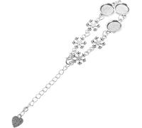 ifundom Bracelet Décoratif en Alliage 12 Mm Support Cabochon 13x18 Mm Couleur Argenté Ancien Accessoire DIY pour Bracelets Bijoux D'été pour Femmes et Adolescentes