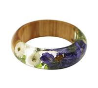 ifundom Bracelet en Résine Style Créatif Fait Main Fleurs Séchées et Bois Accessoire Élégant et Original Plusieurs styles pour Vêtements Han et Tenues Quotidiennes Plusieurs styles