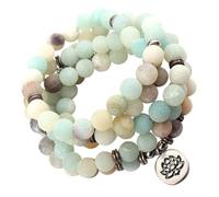 ifundom Bracelet Lotus 108 Perles Naturelles 8 MM pour Contemplation et Yoga Collier et Bracelet Décoratif Unisexe Style Festival Bijou Spirituel pour Hommes et Femmes