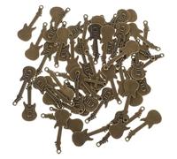 ifundom Breloques Guitare en Alliage Métal Rustique Pendentifs Guitare 50 Pièces pour Créations Musicales DIY Accessoires Vintage pour Colliers Bracelets et Porte-Clés