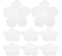 ifundom Breloques pour Création de Bijoux de Fleur en Acrylique Blanc 100 Décoration Unique et Simple, Adaptées pour Collier et Œuvre D'art