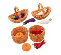 ifundom Bricolage Maison De Poupée Nourriture Maison De Poupée Simulation Réaliste Décor Miniature De Nourriture Panier De Fruits Miniature De Faux Mini