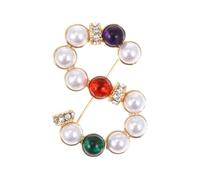 ifundom Broche à Vêtements en Alliage Lettre S, Épingle Poitrine Créative pour Femmes, Accessoire Mode Petite Broche de Col Décorative, pour Robe et Foulard, 1 Pièce