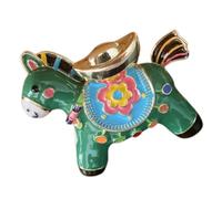 ifundom Broche Cheval en Émail Coloré Accessoire Métal Décoratif pour Costumes et Robes Épinglette Symbole de Richesse Bijou Chinois Nouvel An 2026 Pin’S Animal Kawaii pour Col et