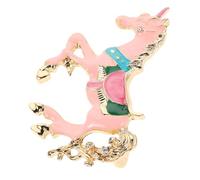 ifundom Broche Cheval en Métal avec Pierres Brillantes Épingle de Revers du Zodiaque Chinois Accessoire Festif pour Vêtements Chapeaux et Foulards Présent Nouvel An Chinois