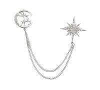 ifundom Broche Décorative en Alliage à Motif Étoile à Huit Branches Chaîne Épingle à Cheveux Cerf Mignon Accessoire pour Vêtements et Paquet Finition Brillante Résistante aux Couleurs