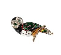 ifundom Broche en Alliage Émaillé Forme Chouette Verte à Huile Qui Dégouline, Accessoire Mode Simple et Adorable pour Femmes et Filles Lors Fête des Mères