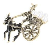 ifundom Broche Épingle Femme Vintage en Alliage de Zinc Style Baroque avec Décorations Brillantes Broche Délicate pour Vêtements Pulls et Paquet Accessoire Élégant pour Fête et