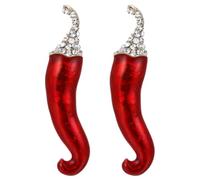 ifundom Broche Piment Émaillée Métallique Rouge, Lot de 2 Épingles Décoratives, Insigne Épingle Polyvalent pour Vêtements et Accessoires, Fête, Bureau, Souvenir, Présent