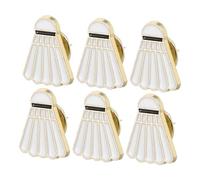 ifundom Broches Badminton En Alliage De Zinc 6 Pièces Épingles Mignonnes Unisexes Accessoires Vêtements Paquet Sport Motif Plumeau