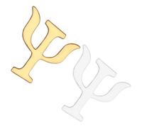 ifundom Broches Lettres Psi 2 Pièces en Alliage pour Vêtements et Paquet, Accessoires Rétro pour Femmes, Épingles Col et Décoration de Chapeaux