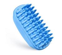ifundom Brosse de Bain Silicone pour Chiens et Brosse de Toilettage Ergonomique pour Animaux pour Massages et Lavages Élimine Poils Détachés Bleu