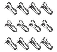 ifundom Câble D'alimentation pour Pédale de Guitare 12pcs Noir Connecteur Métal 5.5 X 2.1mm pour Performance sur Scène et Pratique, Isolation