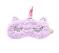 ifundom Cache-œil de Sommeil Licorne en Peluche Pourpre, Confortable et Occultant la Lumière, pour Voyage et Hôtel, Style Adorable et Créatif pour Garçon et Filles et Filles