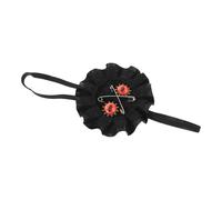 ifundom Cache-Œil Gothique Punk Vintage en Tissu Doux Noir Masque Cosplay Unilatéral pour Adultes Hommes et Femmes Accessoire de Costume Halloween et Bal Masqué Cache-Œil Occultant