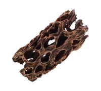 ifundom Cachette pour Crevettes D'aquarium en Résine Rouge, Grotte sous L'écorce d'arbre pour Poissons, Décor D'aquarium Naturel et Habitat Sécurisé pour Aquarium d'eau Douce, Accessoires