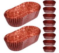 ifundom Caissettes à Cupcakes Ovales en Papier Alimentaire Résistantes la Graisse la Chaleur 7,3 X 3,5 X 2,5 Cm 1000 Pièces Couleur Chocolat pour Cuisson Muffins et Pâtisseries