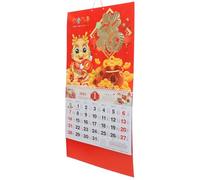 ifundom Calendrier Mural 2024 à Suspendre Calendrier du Nouvel An Chinois Année du Dragon Papier Supérieure Mensuel Lunaire Décoratif pour Intérieur Bureau et Maison