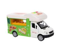 ifundom Camion De Nourriture pour Garçon Fille Set De Jeu De Cuisine avec Pizza Jouet Éducatif pour Développement des Tout-Petits Accessoires De Jeu De Rôle Interactifs