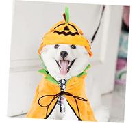 ifundom Cape et Chapeau Citrouille Réversible pour Animaux Costume Halloween pour Chien et Chat Accessoire Cosplay Facile à Porter et Ajustable Durable pour Fête et Carnaval