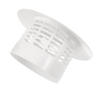 ifundom Capuchon de Ventilation de Toit Résistance Froid en Plastique Blanc Moulage Monobloc Couverture Anti-pluie pour Conduits de Cheminée Extérieur Maison