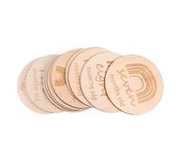 ifundom Cartes Commémoratives de Naissance Bébé, Lot de 13 Cartes de Croissance en Bois, Double Face Gravée, Accessoires Photo pour 1re Année