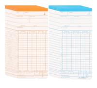 ifundom Cartes de Pointage Recto Verso en Papier pour Employés Feuilles de Pointage Solide Format Standard Fournitures de Bureau Pratiques pour Horloge Pointeuse