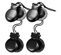 ifundom Castagnettes À Doigts en Bois 4 Pièces Instruments De Percussion Espagnols pour Éveil Musical Compactes Et Légères pour Danse Flamenco Et Enfants