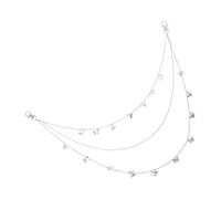 ifundom Chaîne de Taille Accessoire Mode en Métal Blanc Design, Facile à Porter Démonter Multicouche Chaîne de Jeans pour Femmes pour Soirées