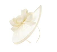 ifundom Chapeau en Maille ABS Léger Taille Unique Beige Crème Pince à Cheveux Rétro pour Tea Party Mariage Cocktail et Événements Formels