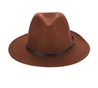 ifundom Chapeau Fedora Élégant En Laine À Large Bord Pour Femme Chapeau Décoratif De Fête Pour Dame