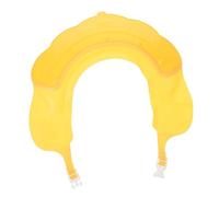ifundom Chapeau pour Garçon Fille Réglable Silicone Étanche Protège Yeux et Oreilles Bonnet Lavage Cheveux Garçon Fille et Tout-petits Jaune Couronne Design Bath Hat For Babies Shampoo Hat