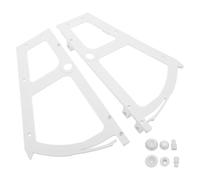 ifundom Charnière Plastique Blanche Robuste et Flexible Intégration Dissimulée 2 Pièces Pivot Unique pour Meuble à Chaussures Adaptée au Salon et Maison
