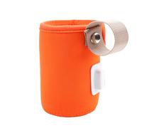 ifundom Chauffe-biberon de Voyage Portable USB Réchauffeur de Lait pour Thermostat Isolation Thermique pour Biberon Compatible Voiture et Alimentation Mobile Orange sans Câble de Données