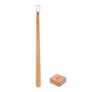 ifundom Chausse-pied Long en Bois 55 Cm avec Base Stable, Déchausseur pour Personnes Âgées et Femmes Enceintes, Accessoire Pratique pour Enfiler Chaussures sans Effort, Adapté Usage