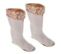 ifundom Chaussettes Doublées Polaire Imperméables pour Bottes de Pluie Femmes Taille M Hauteur 32 CM Semelles Épaisses Thermiques pour Randonnée Outdoor et Temps Froid