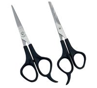 ifundom Ciseaux de Coiffure Professionnels Prise Confortable et Facile à Utiliser 2 Pièces en Acier Inoxydable pour Coupe à Domicile et Désépaissir Cheveux