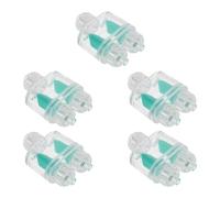 ifundom Clapet Anti-Retour à Trois Voies pour Aquarium, Lot de 5 Pièces, Plastique Vert, Dimensions 3,5 X 1,6 Cm, Valve de Dérivation pour Pompe à Air, Régulation du Débit D’air,