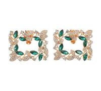 ifundom Clips de Chaussures Amovibles Brillants Vert Éclatant Boucles Carrées Décoratives pour Talons Hauts Accessoires Élégants pour Femmes Décorations Durables pour Sandales et Escarpins